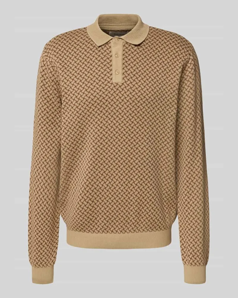 Blend Strickpullover mit Polokragen Modell 'BAO POLO KNIT Taupe
