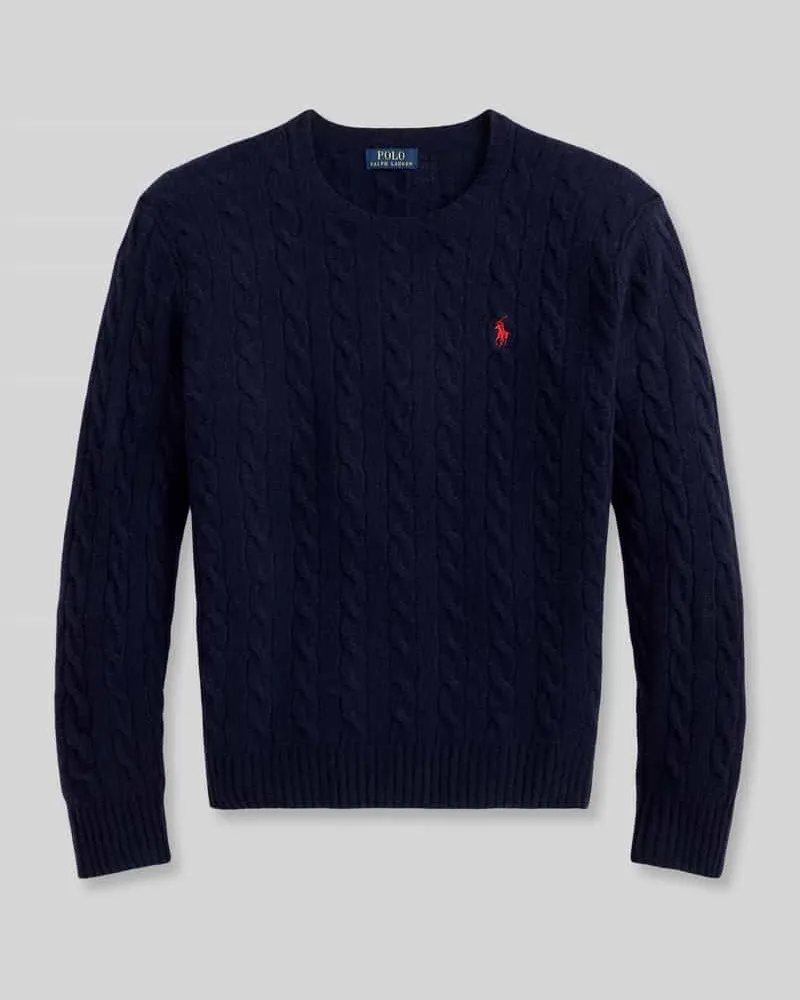 Ralph Lauren Regular Fit Pullover aus Woll-Kaschmir-Mix Marine