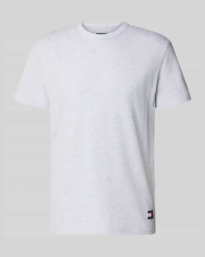 Tommy Hilfiger Regular Fit T-Shirt aus Baumwoll-Mix Hellgrau