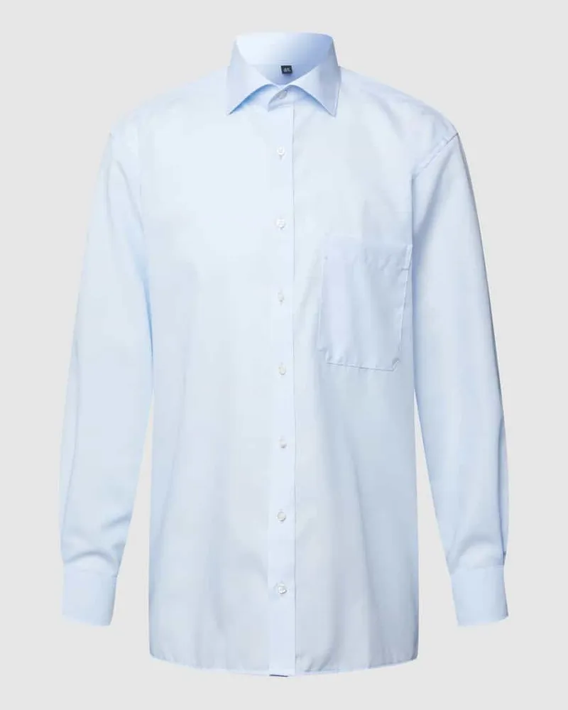Eterna Comfort Fit Businesshemd aus Popeline Bleu