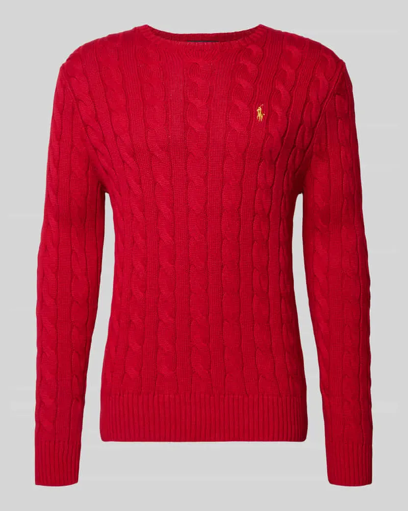 Ralph Lauren Strickpullover mit Label-Stitching Rot