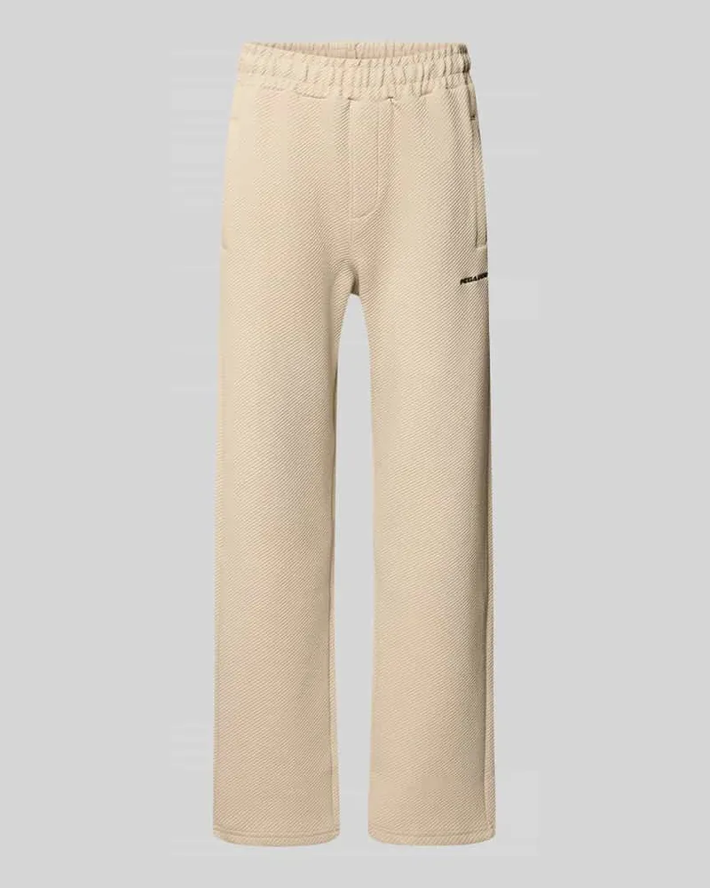 PEGADOR Sweatpants mit Logo-Stitching und elastischem Bund 