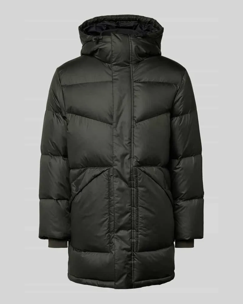 Marc O'Polo Regular Fit Daunenjacke mit Taillen-Tunnelzug Dunkelgruen