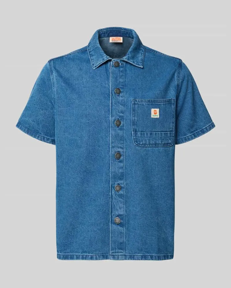 Blend Regular Fit Jeanshemd mit Brusttasche Modell 'SUN Jeansblau
