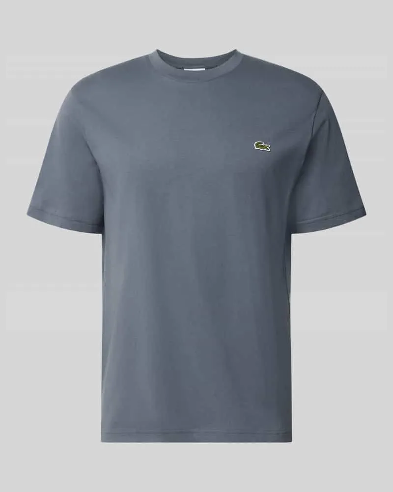 Lacoste Regular Fit T-Shirt aus reiner Baumwolle Dunkelgrau