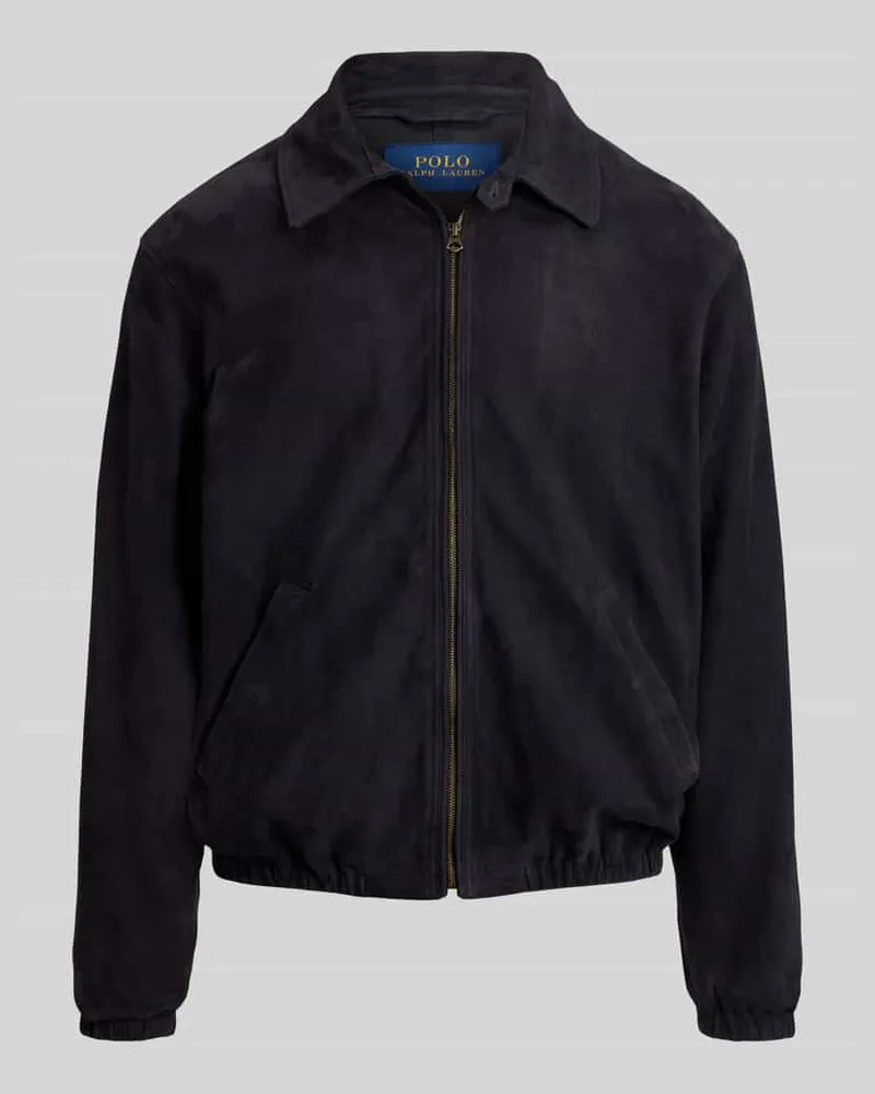 Ralph Lauren Regular Fit Lederjacke aus echtem Schafsleder Marine