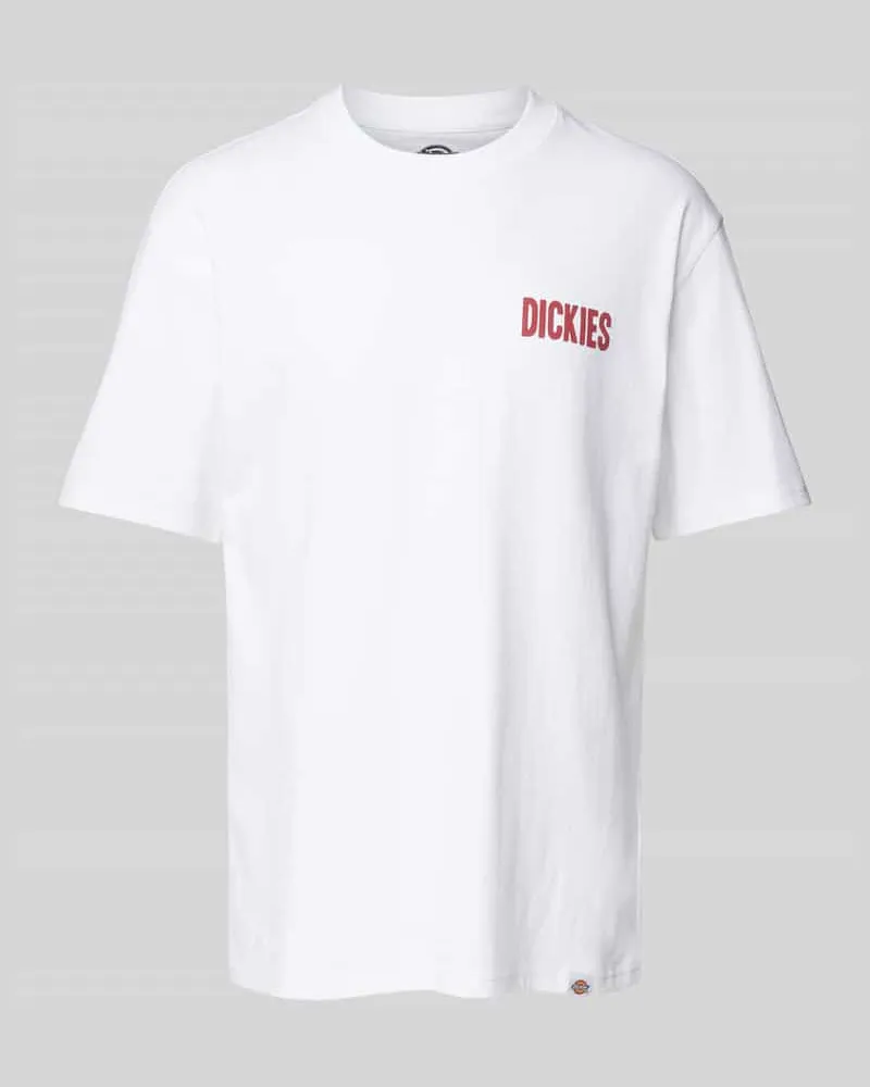 Dickies T-Shirt mit Label-Print Modell 'SLACKS RALLY Weiss