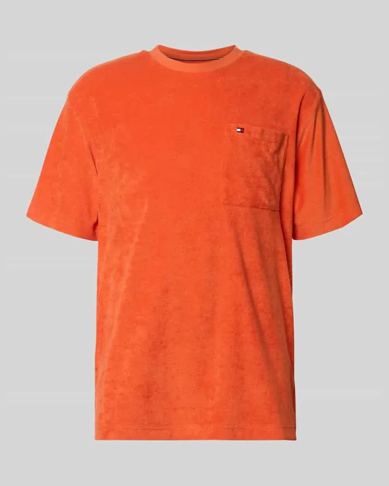 Tommy Hilfiger Relaxed Fit T-Shirt aus Baumwoll-Mix Modell 'TOWELLING T-SHIRT Orange