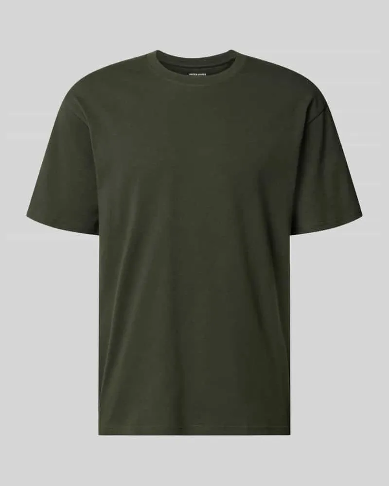 Jack & Jones Regular Fit T-Shirt mit Rundhalsausschnitt Oliv