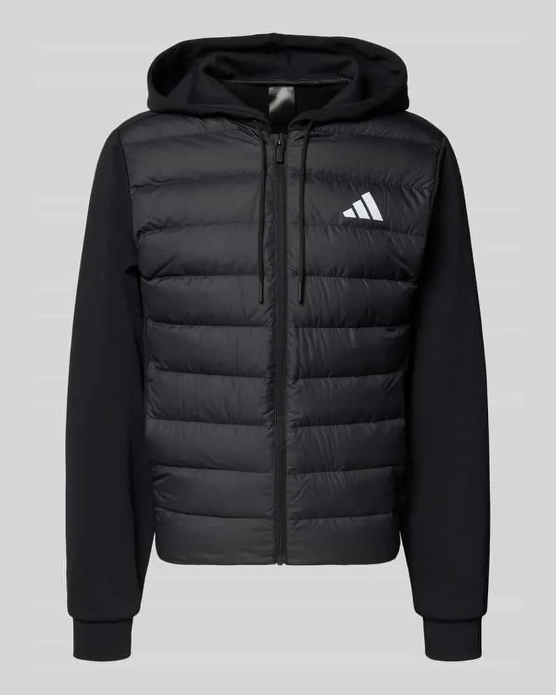 adidas Steppjacke mit Kapuze und Logo Black