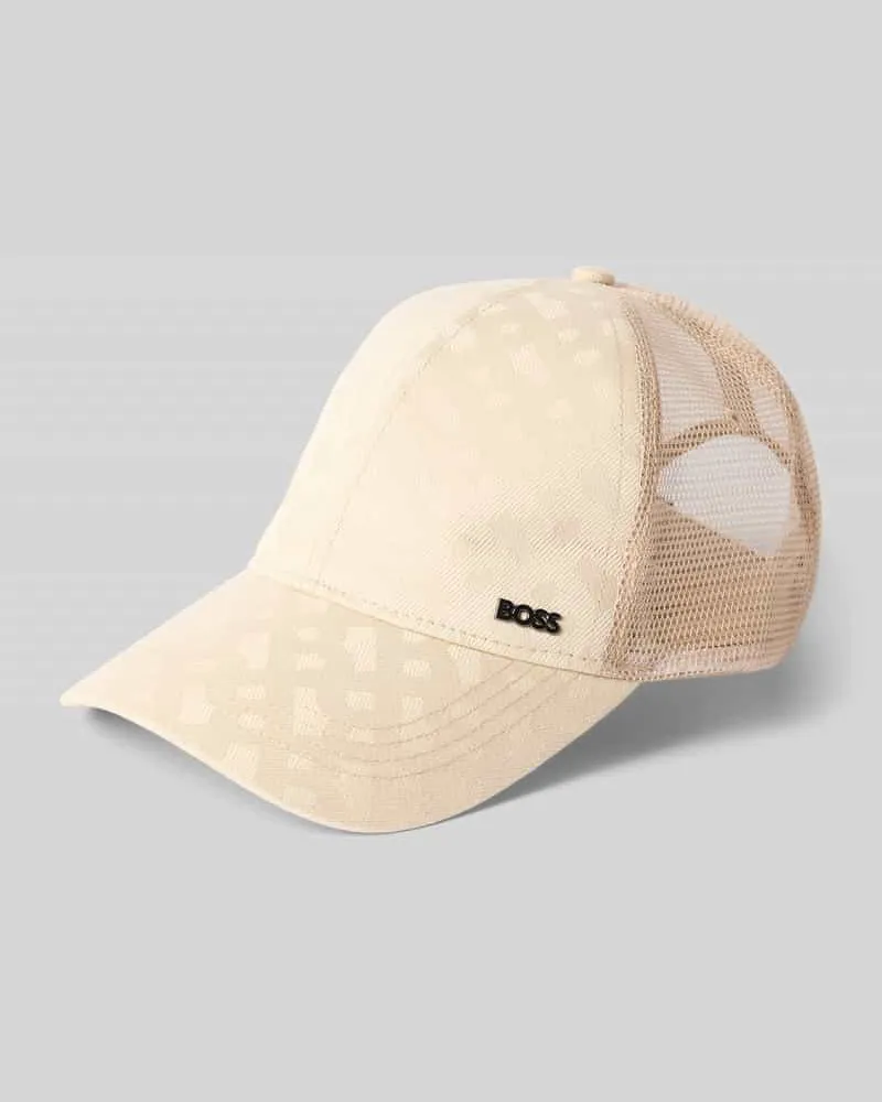 HUGO BOSS Basecap mit Mesh-Einsatz Modell 'ZED-TRUCKER-M Beige