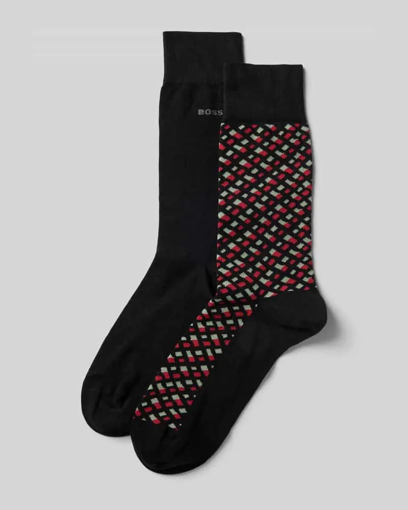 HUGO BOSS Socken mit Label-Detail im 2er-Pack Black