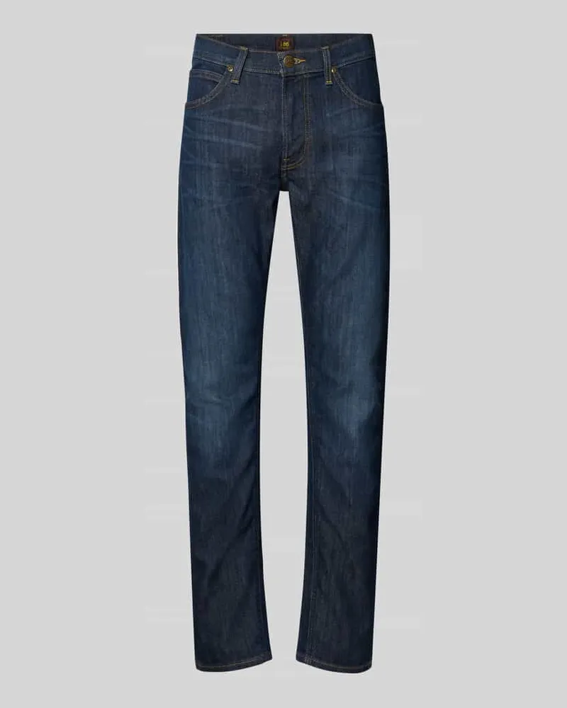 Lee Straight Fit Jeans im 5-Pocket-Design Modell 'DAREN Dunkelblau