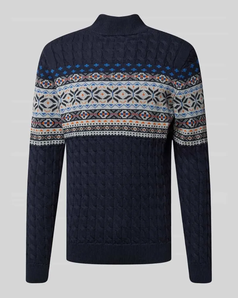 McNeal Strickpullover mit Rollkragen Dunkelblau