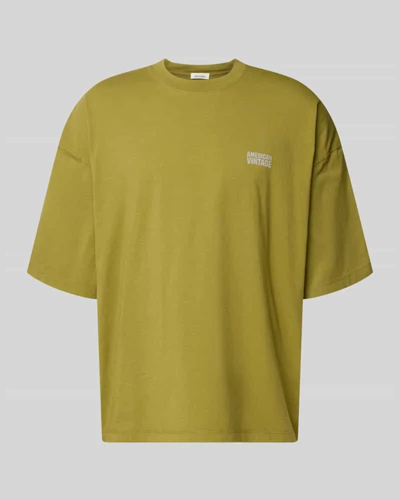 American Vintage T-Shirt mit Logo-Print Modelll 'GIXY Grass