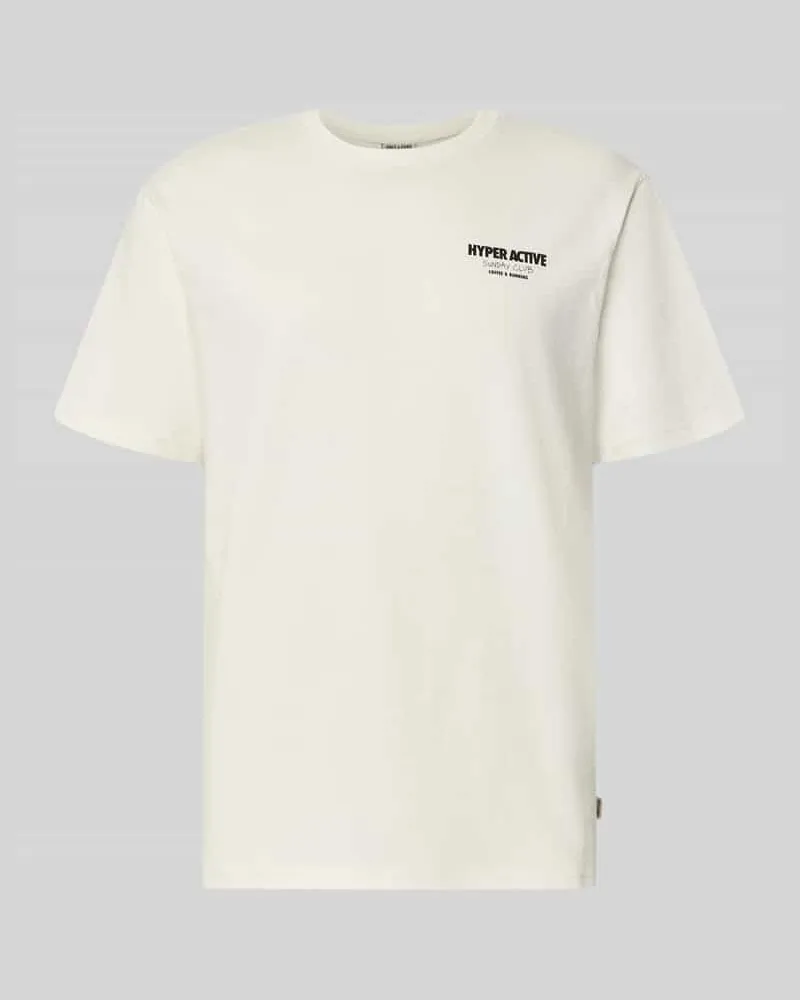 Only & Sons Relaxed Fit T-Shirt aus reiner Baumwolle Modell 'CAP Offwhite