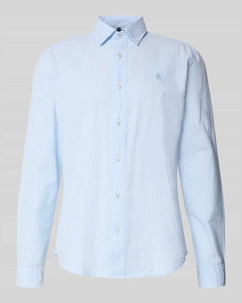 McNeal Regular Fit Freizeithemd mit Logo-Stitching Sky
