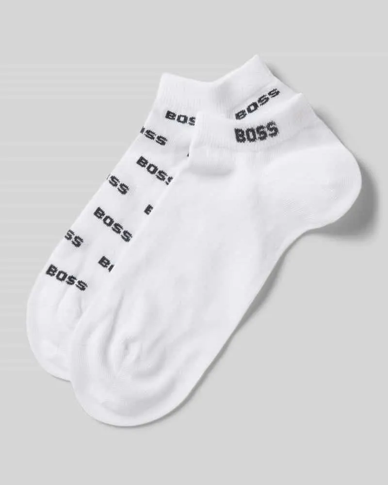 HUGO BOSS Sneakersocken mit Allover-Label-Print im 2er-Pack 