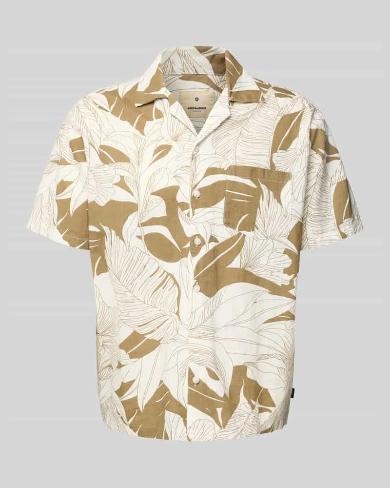 Jack & Jones Regular Fit Freizeithemd mit Brusttasche Modell 'BLUBAHAMAS Camel