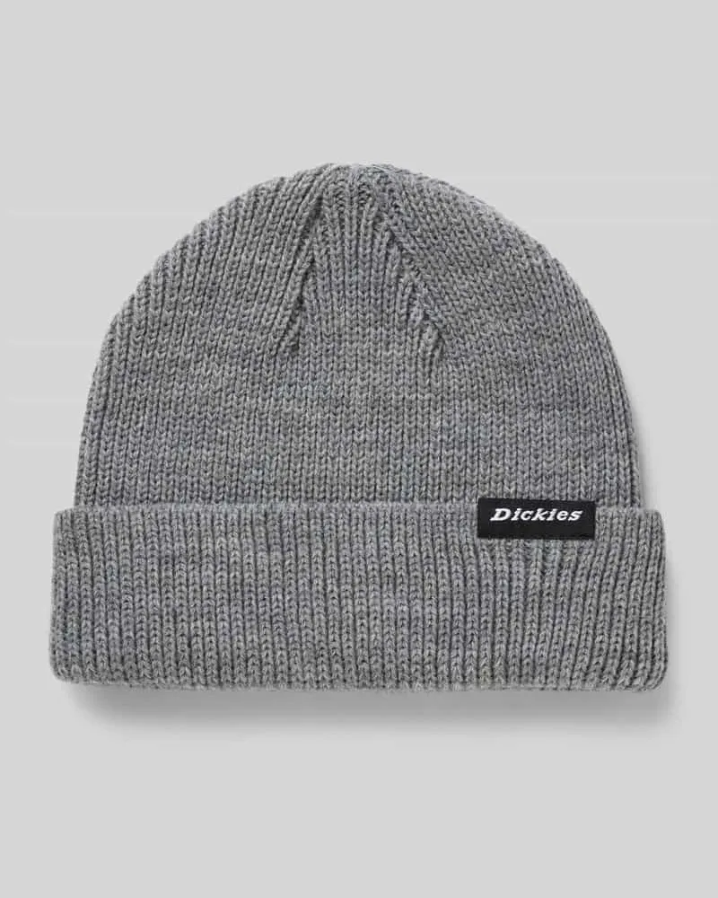 Dickies Beanie mit Label-Detail Hellgrau