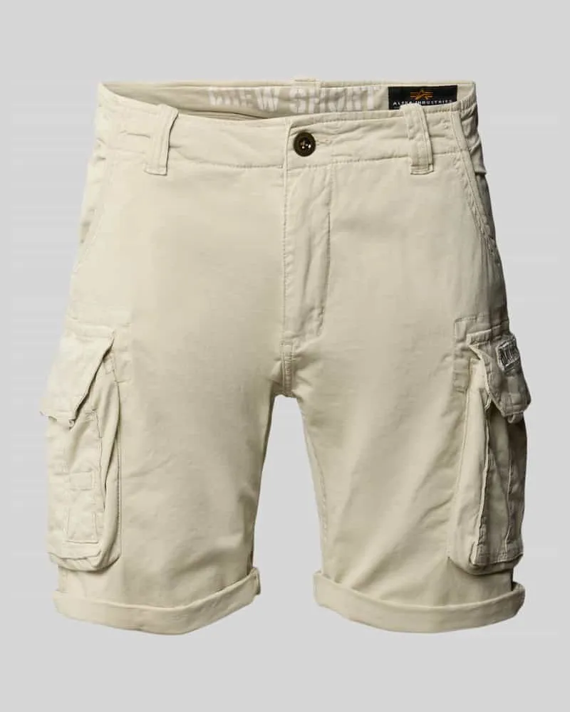 Alpha Industries Shorts mit Cargotaschen Modell 'CREW SHORT Offwhite