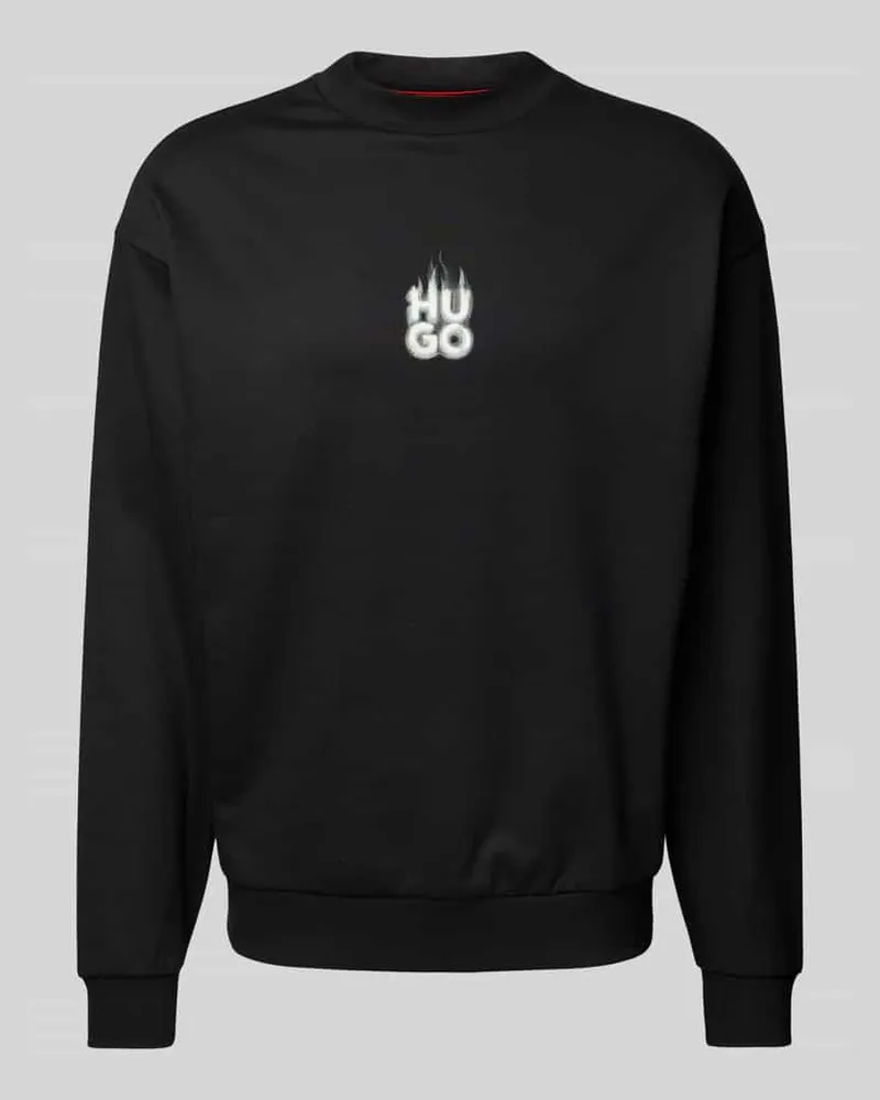 HUGO BOSS Sweatshirt mit Label-Print Modell 'Durungu 