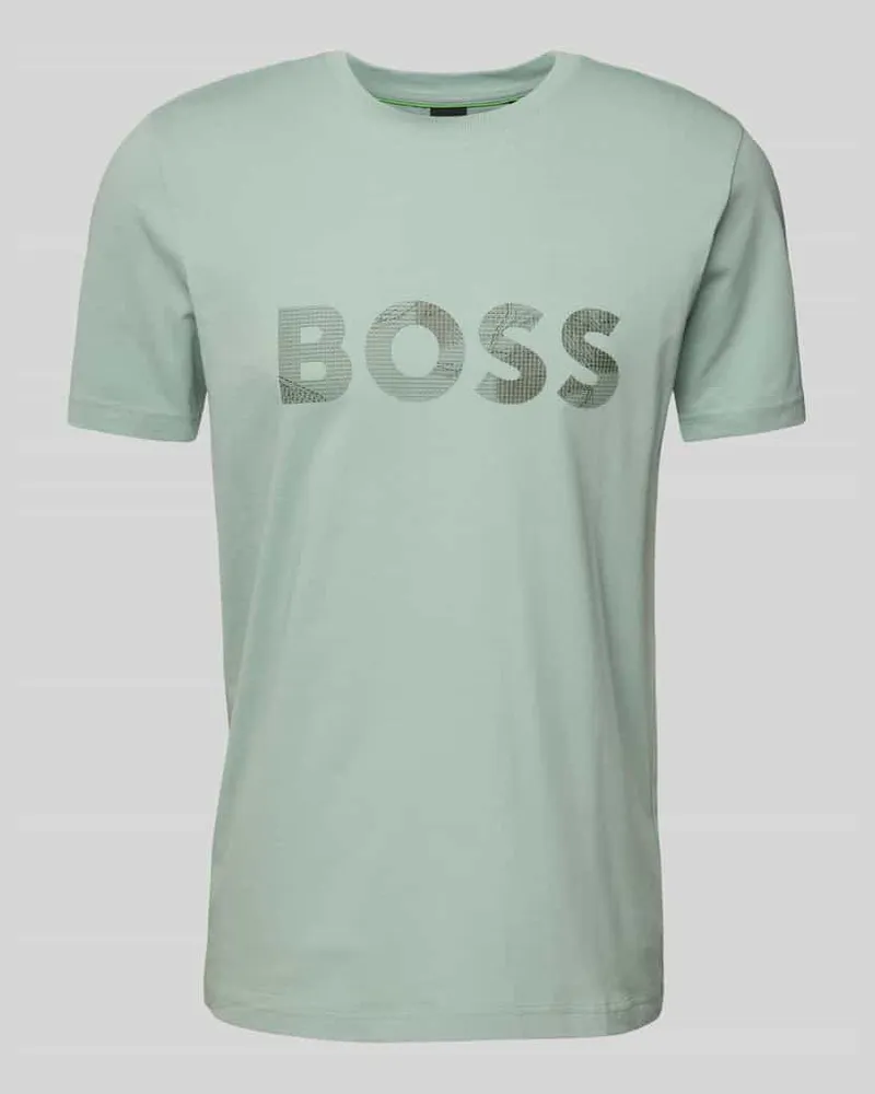 HUGO BOSS T-Shirt mit Logo-Print und Rundhalsausschnitt 