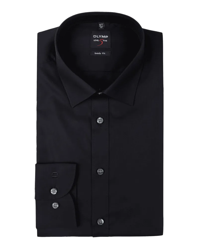 Olymp Regular Fit Businesshemd mit extra langem Arm Black