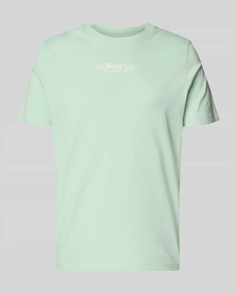 S.Oliver Regular Fit T-Shirt aus reiner Baumwolle Lind