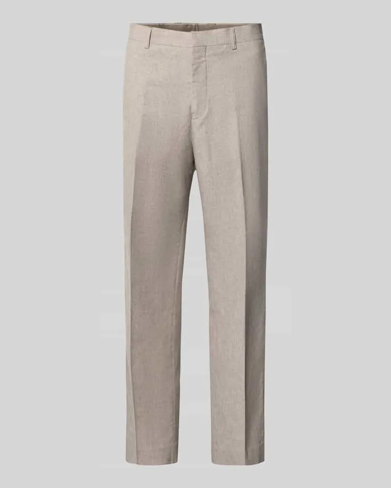 Matinique Straight Fit Hose aus Leinen-Mix Modell 'Wesley Hellgrau
