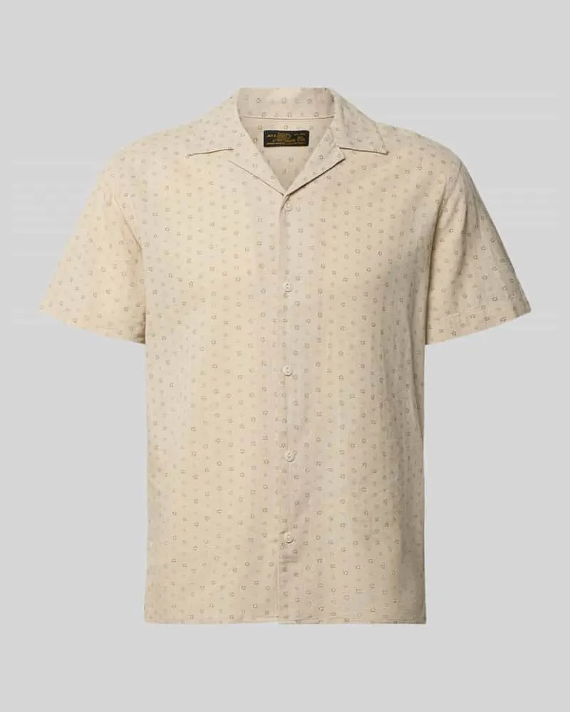 Jack & Jones Regular Fit Freizeithemd aus Baumwoll-Leinen-Mix Modell 'SUMMER Beige