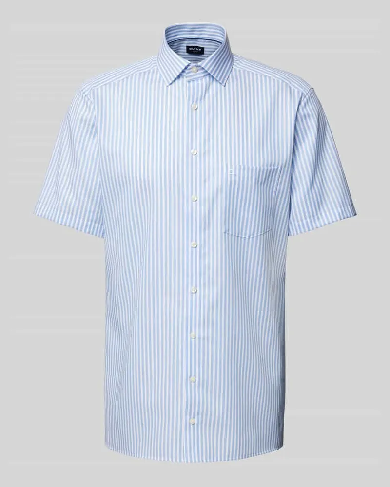 Olymp Modern Fit Business-Hemd mit Kentkragen Bleu