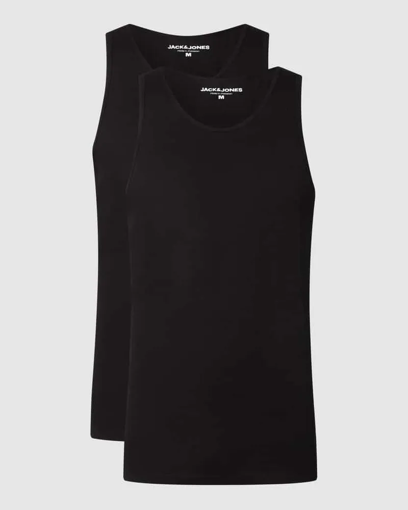 Jack & Jones Tanktop mit geripptem Rundhalsausschnitt im 2er-Pack 