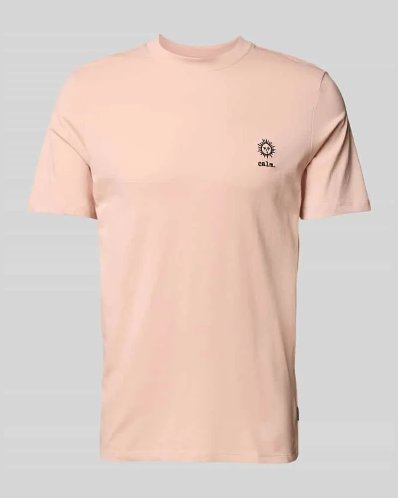 Blend T-Shirt mit Motiv- und Statement-Stitching Modell 'JANUS 