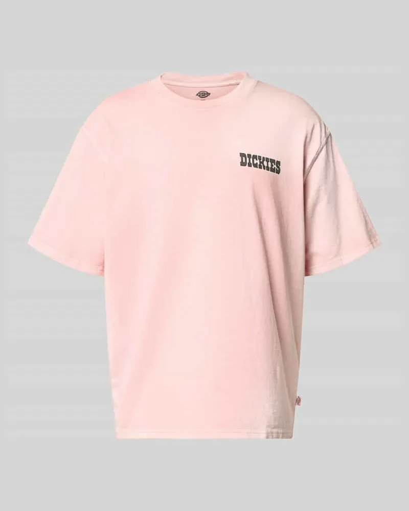 Dickies T-Shirt mit Logo und Rundhalsausschnitt Hellrosa