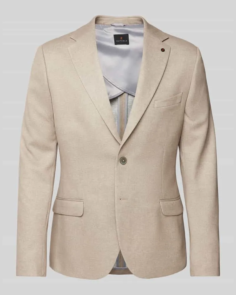 Zuitable Sakko mit Brustleistentasche Modell 'DiNick Beige