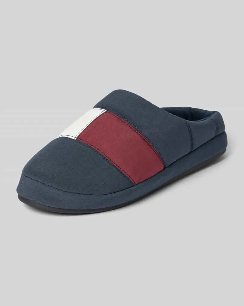 Tommy Hilfiger Slipper mit Color Blocking Design Marine