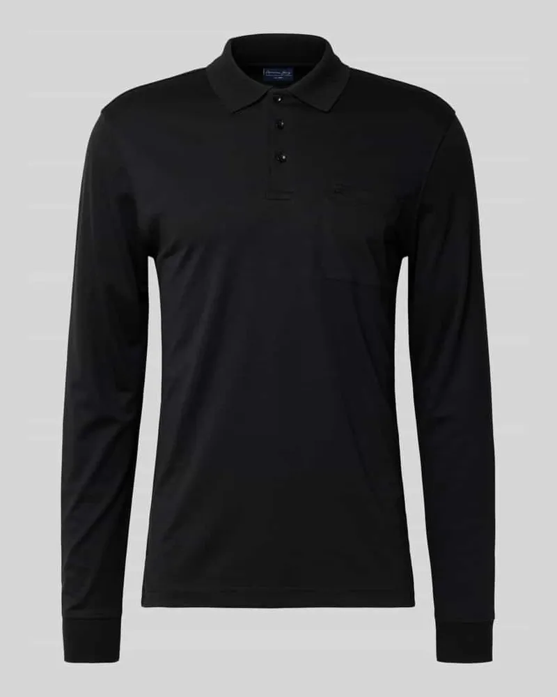 Christian Berg Regular Fit Poloshirt im langärmeligen Design 