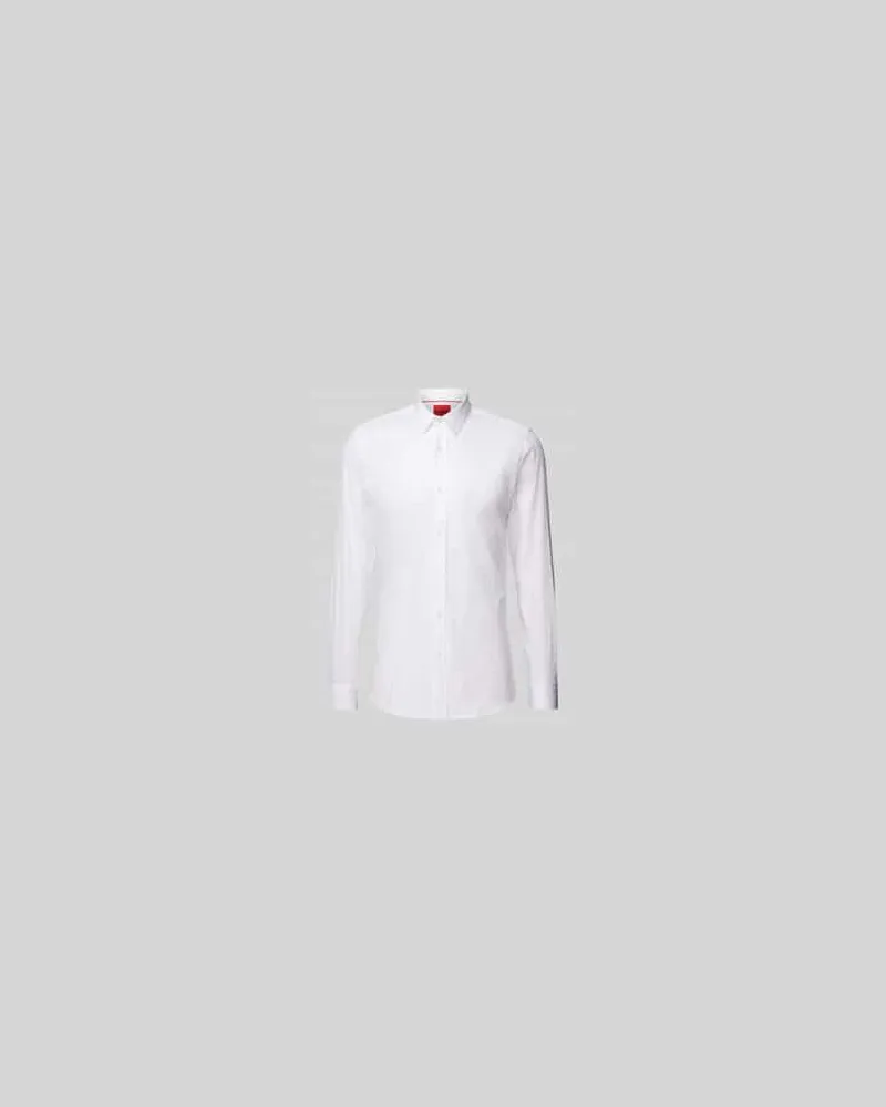 HUGO BOSS Slim Fit Business-Hemd mit Strukturmuster Modell 'Elisha