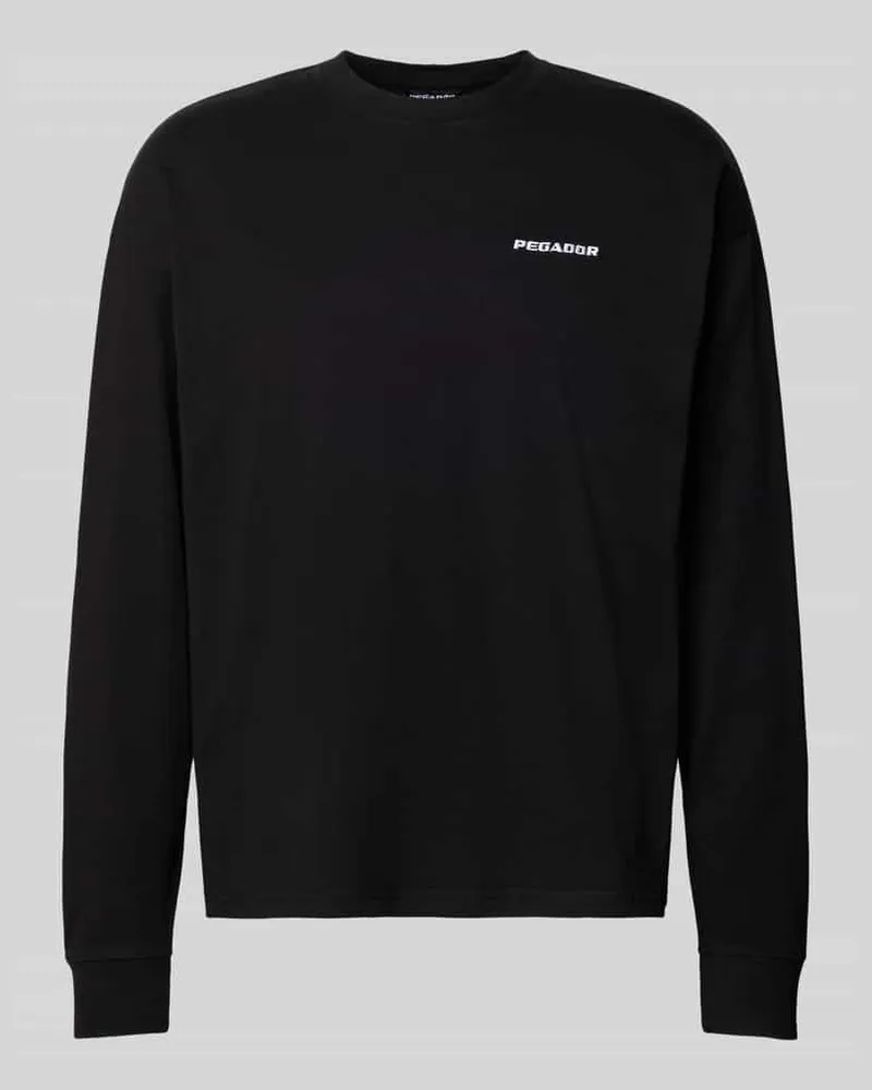 PEGADOR Oversized Sweatshirt mit Logo-Stitching Modell 'Rusk Black
