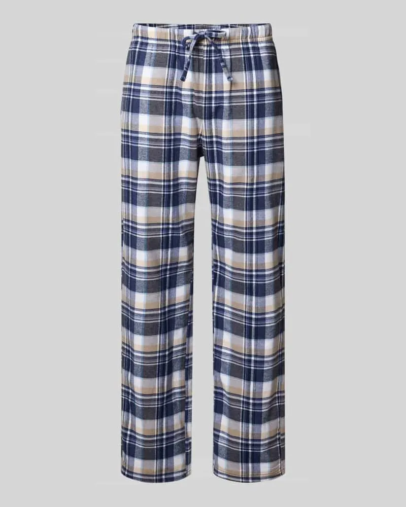 Christian Berg Regular Fit Pyjama-Hose mit elastischem Bund Jeansblau