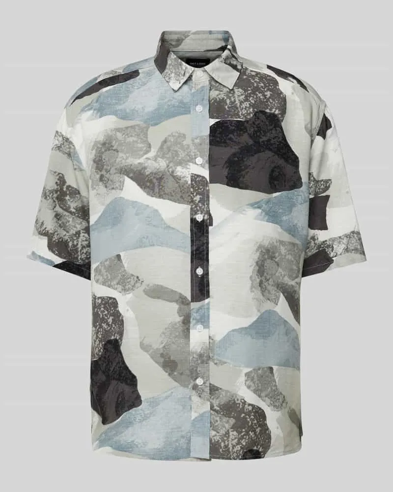 Only & Sons Regular Fit Freizeithemd mit Leinen-Anteil Modell 'BUD 