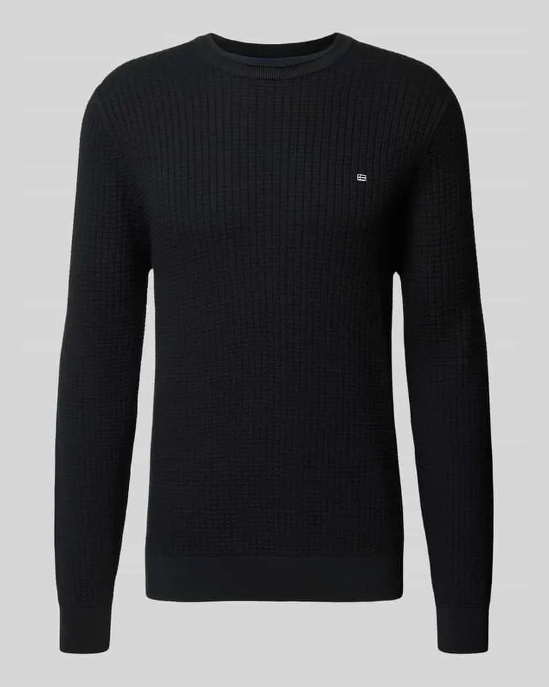 Christian Berg Strickpullover mit Label-Detail Black