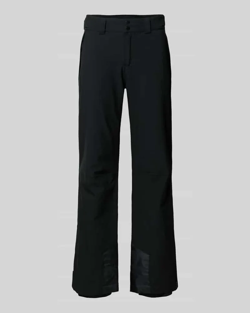 Luhta Flared Stoffhose mit Reißverschlusstaschen Modell 'KUMPULA Black