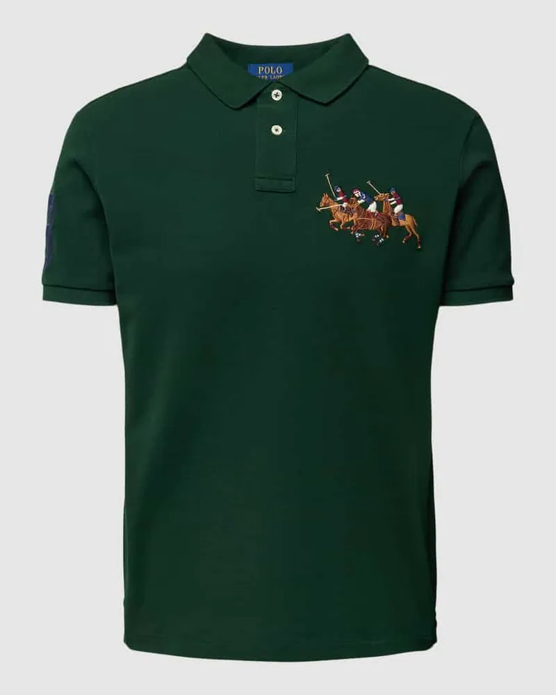 Ralph Lauren Custom Slim Fit Poloshirt mit Motiv-Stitching 