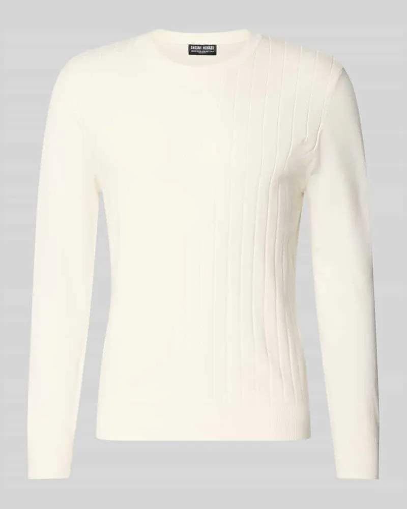 Antony Morato Regular Fit Sweatshirt aus elastischem Viskose-Mix Offwhite