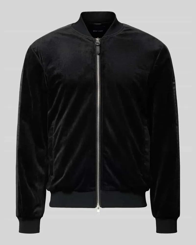 Antony Morato Sweatjacke mit gerippten Abschlüssen Black