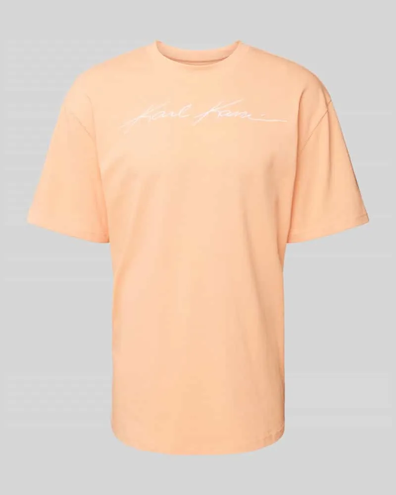 Karl Kani T-Shirt mit Rundhalsausschnitt Orange
