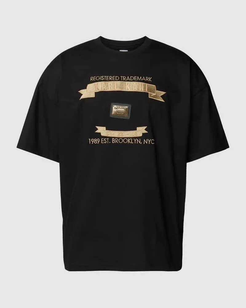 Karl Kani Boxy Fit T-Shirt mit Label-Stitching Black