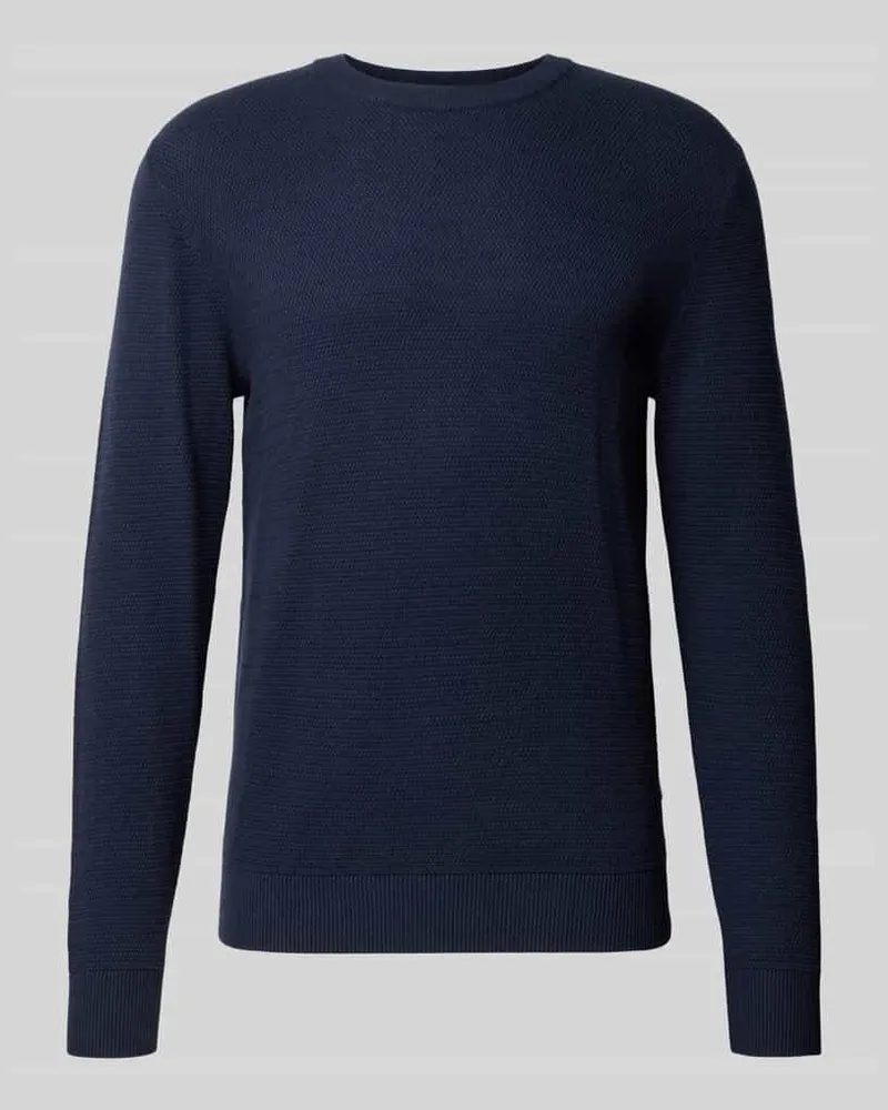 Jack & Jones Strickpullover aus reiner Baumwolle Modell 'Ryder Marine